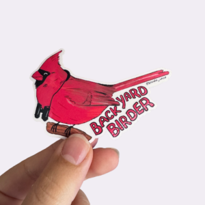 Backyard Birder Cardinal Sticker